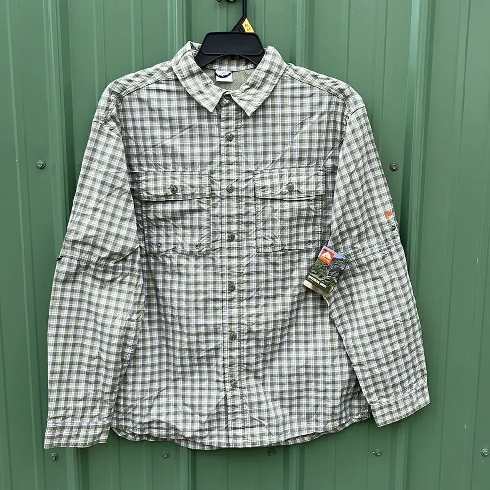 Men's Upstream Outdoor Shirt with Long Sleeves, UPF 50+, Size L